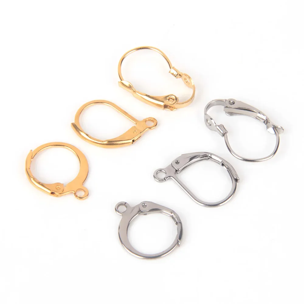 

20pcs Stainless Steel French Earring Lever Back Ear Wire Hoop Open Loop Leverback Earring Hooks for DIY Jewelry Earring Making