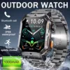 2025 Rugged Military 1000mAh Smart Watch Men Outdoor Flashlight  Watch 2.01" HD Touch Screen Voice Bluetooth Call Smartwatch NEW