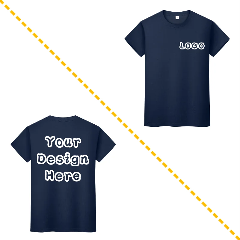 Camiseta de algodón para hombre, texto personalizado, Logo