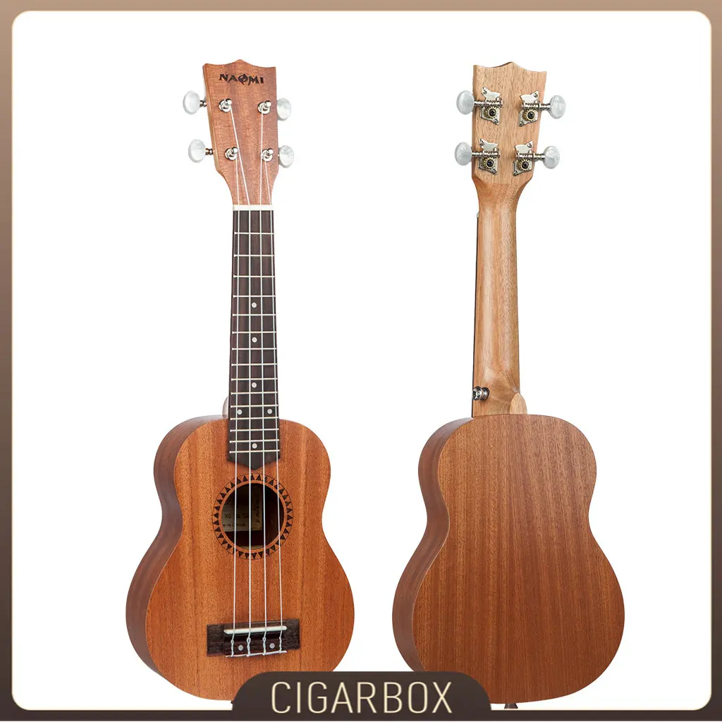 

NAOMI Soprano Sapele Ukulele Kid Starter Uke Hawaii Kids 4 Strings Guitar 21 Inch Wooden Hawaiian Uke Fine Tuners For Beginner