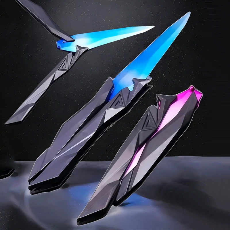 Tactical Shooter Foldable Butterfly Blade - 3D Engraved Collectible Toy Portable Melee Gear for Cosplay/Gaming Accessories Gifts