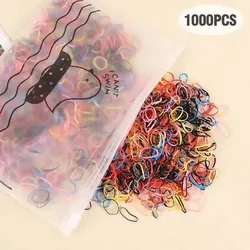 Colorful Disposable Hair Bands - Elastic Ponytail Holders (Black color)