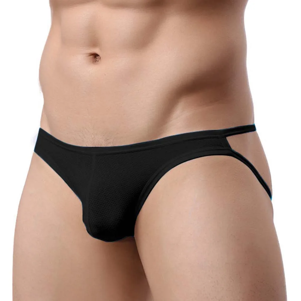 

Men Jock Strap Mesh G-String Thong Briefs Open Butt Thong Lingerie U Convex Pouch Panties Transparent Underwear Underpants