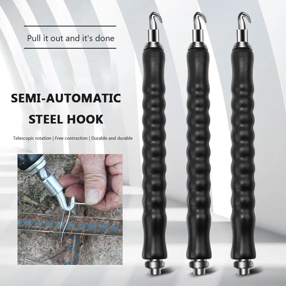 Semi-Automatic Rebar Wire Twister Non-Slip Concrete Metal Wire Twisting Durable Tie Reinforced Hook Hand Construction Tools rebar tie wire twister
