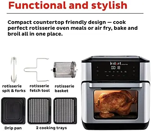 Instant Essentials 4QT Air Fryer Oven, From the Makers of Instant with  EvenCrisp Technology,Nonstick and Dishwasher-Safe Basket,Fast