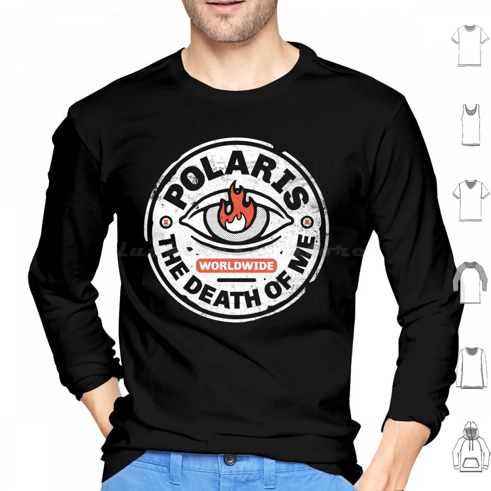 Polar Is White Felpa Con Cappuccio Cotone Manica Lunga Polaris Band Musicista Album Musicale Testo Canzone Live Performance Tour Concert Polaris