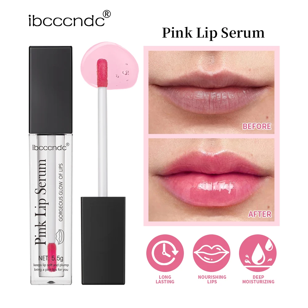 

Pink Lip Serum Plumping Color-changing Lip Gloss Not Easy To Fade Moisturizing And Hydrating Liquid Lipstick