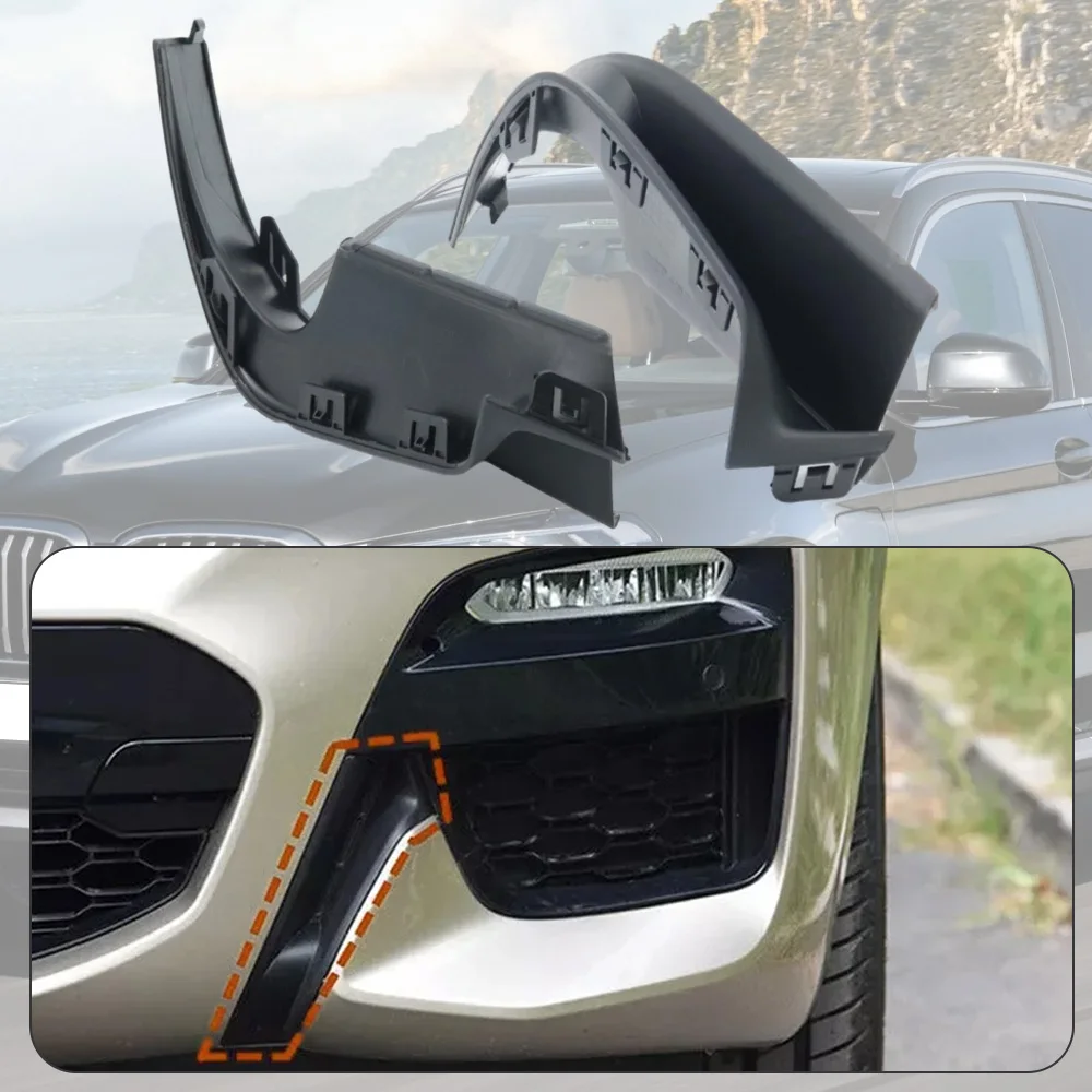 BMW X3 X4 G01 G02 2018 2019 2020 2021용 프론트 범퍼 그릴 트림 브래킷 2개 51118070393 51118070394