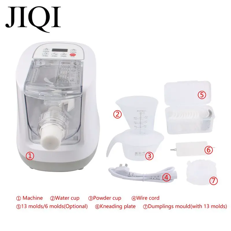 Electric Automatic Noodle Press machine with 13 mold Vegetable Grain Noodles Dumpling Maker Pasta Spaghetti Cutter Dough Kneader