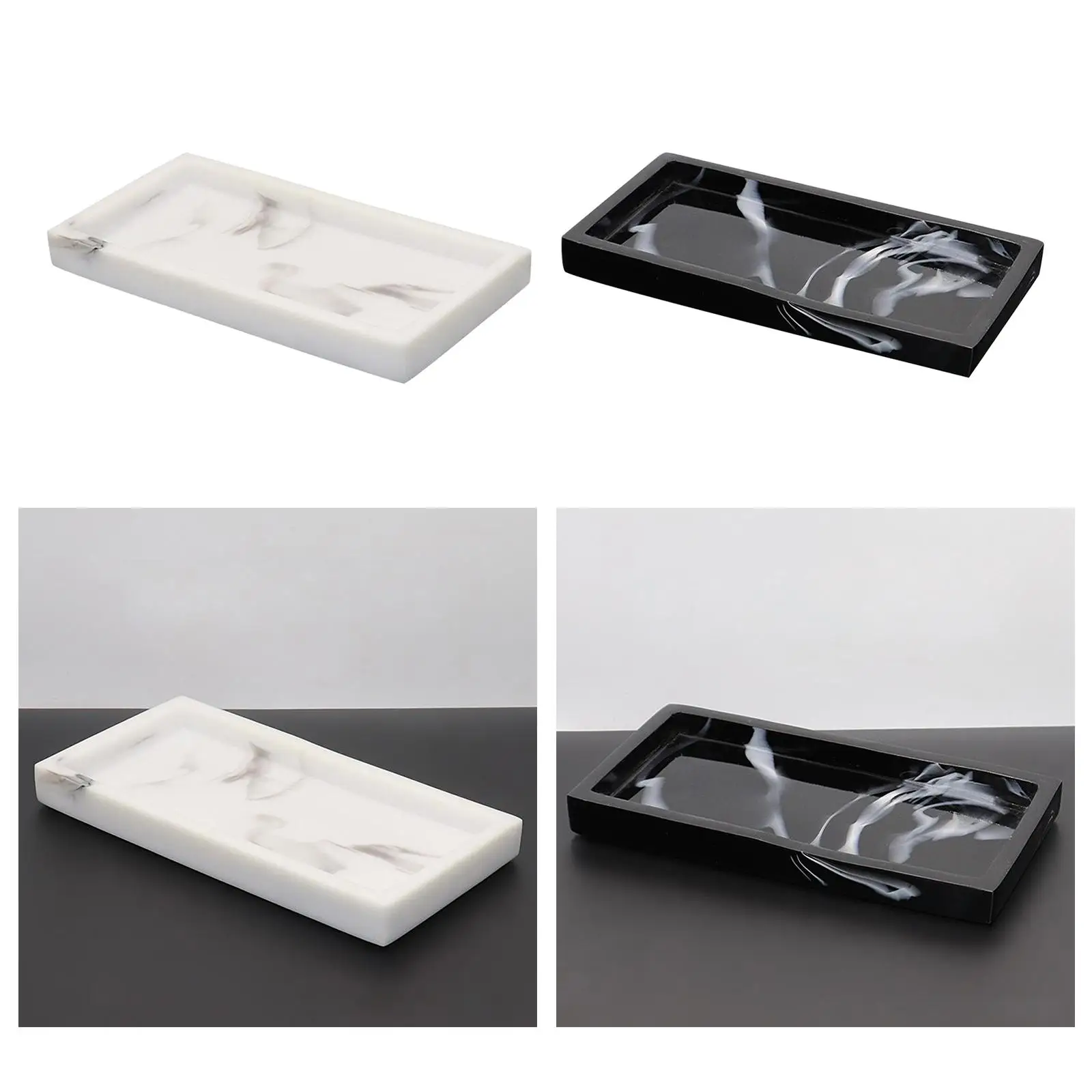 Nordic Imitation Marble Resin Tray for Bathroom Toilet Vanity