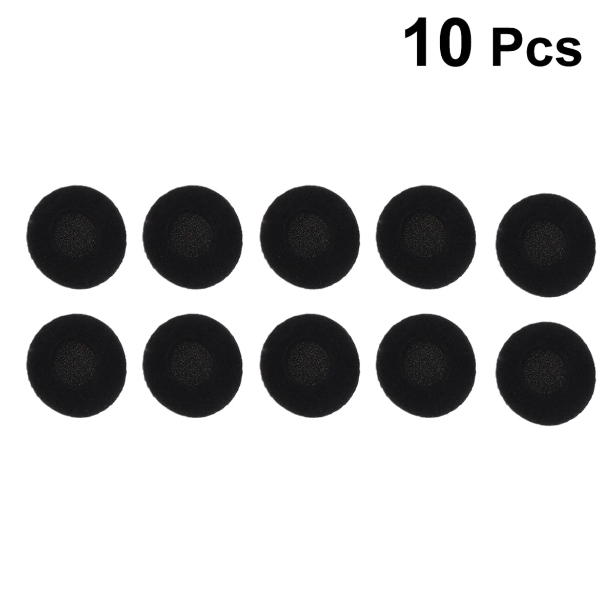 

10PCS 35cm Ear-hook Headset Sponge Cover Thick Cotton Ear Cotton Sponge Cover Earphone Cover (Black)