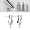 Press Head Soap Pump Bottle Dispenser Hand Jar Liquid Lotion Nozzle Shampoo Shower Gel Stainless Steel Bathroom 5
