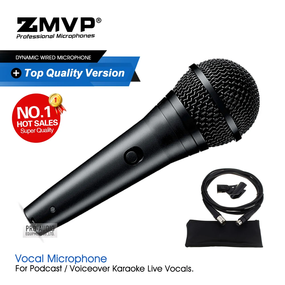 Top Quality Professional Live Vocals Wired Microphone Pga58 Dynamic Handheld Mic With Xlr Audio
