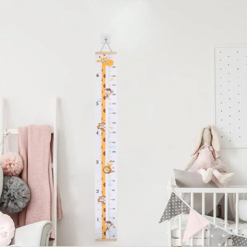 P0UA Wall Hangings Baby Growth Chart Baby Height Measuring Ruler Removable