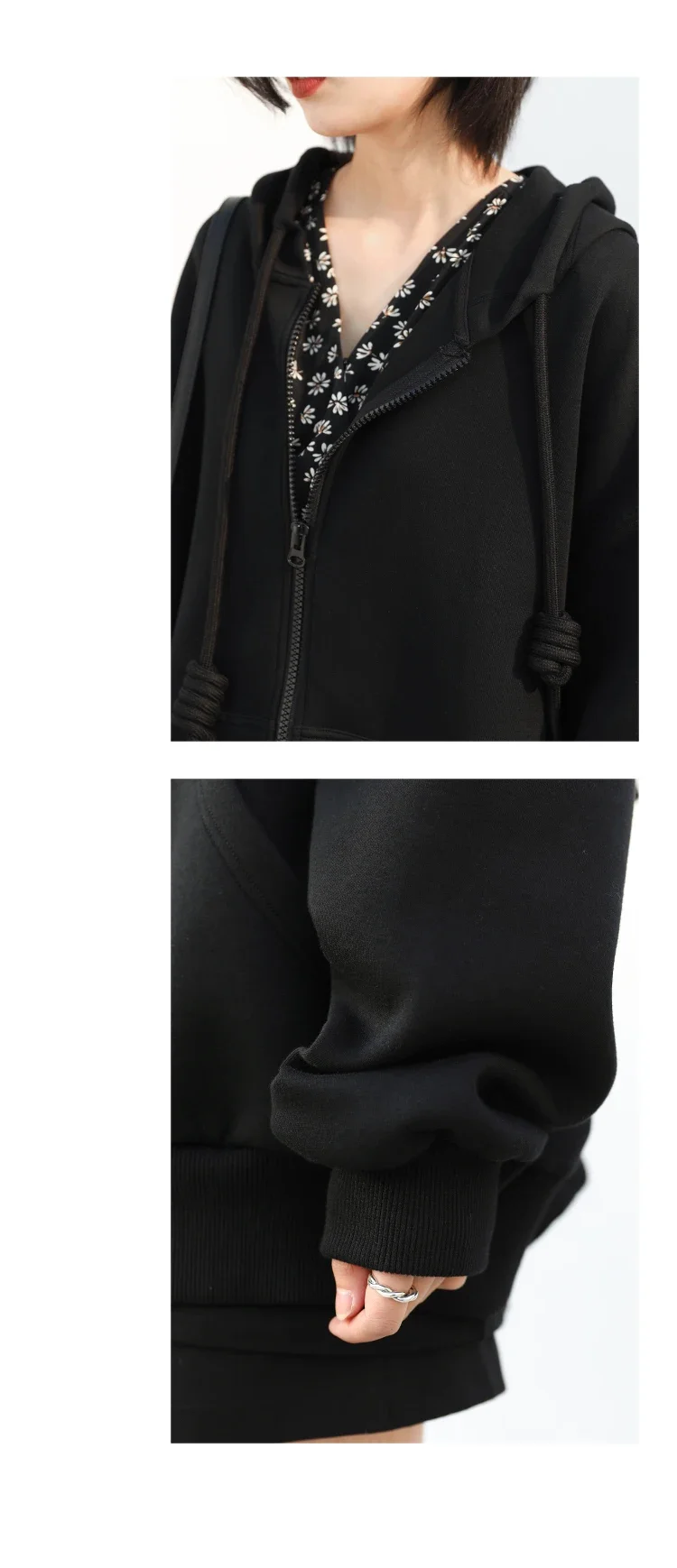 CHIC VEN Women's Hoodies Sweatshirts Casual Solid Loose Drawstring Jackets Korean Female Clothes Streetwear Spring New 2024