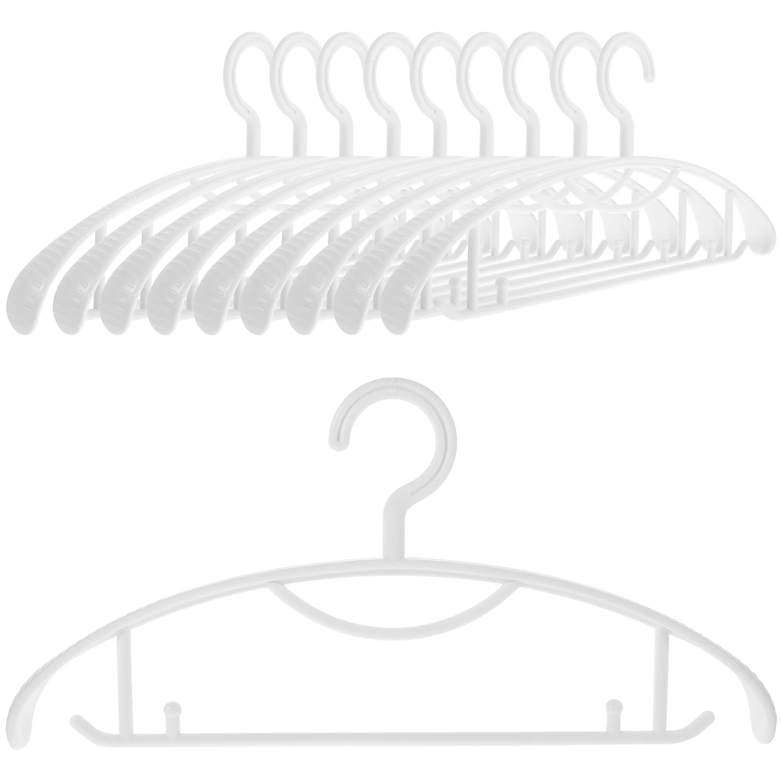 

10pcs Widened Clothes Hangers Traceless Garment Hangers for Home Hotel Dorm