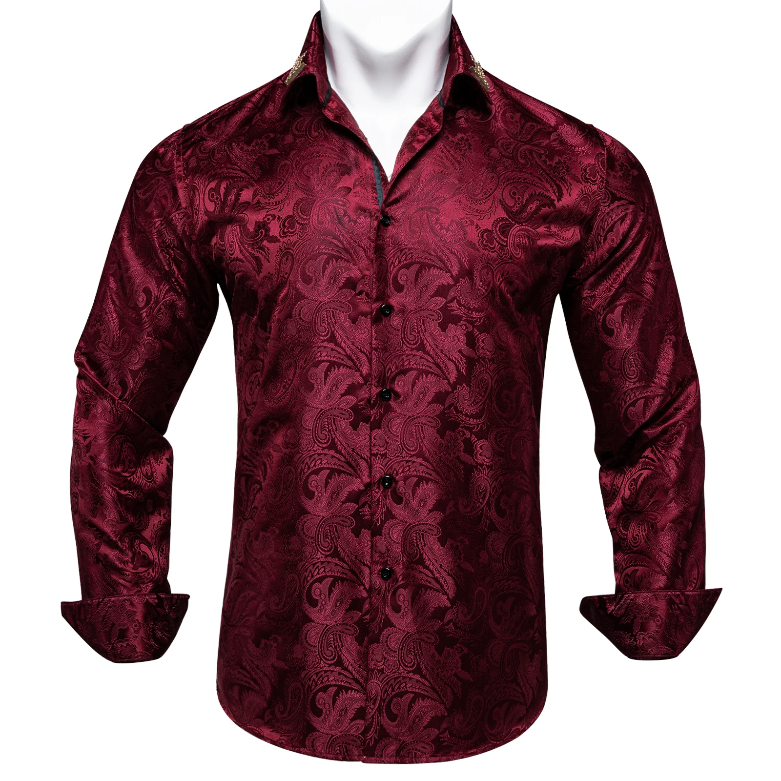 Silk Wedding Dress | Silk Shirt | Silk Wears - Long Sleeve Red Men's ...