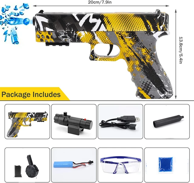 2 IN 1 Manual & Electric Splatter Ball Gel Blaster Water Toy Gun Outdoor Activities Games Airsoft Pistol For Boys 6