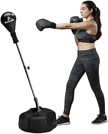 

Bag with Stand, Boxing Bag for Adults and Teens - Height Adjustable - Speed Bag - Great for MMA Training, Boxing Equipment, Work