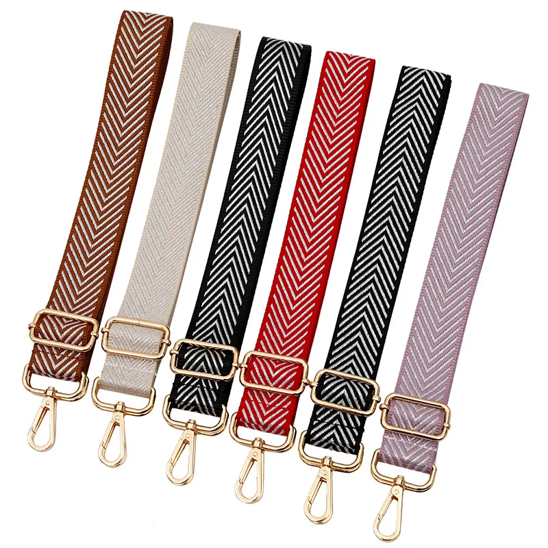 O Bag Handle Bag Strap For Women Removable DIY Shoulder Rainbow Handbag Accessories Cross Body Messenger Nylon Bag Straps