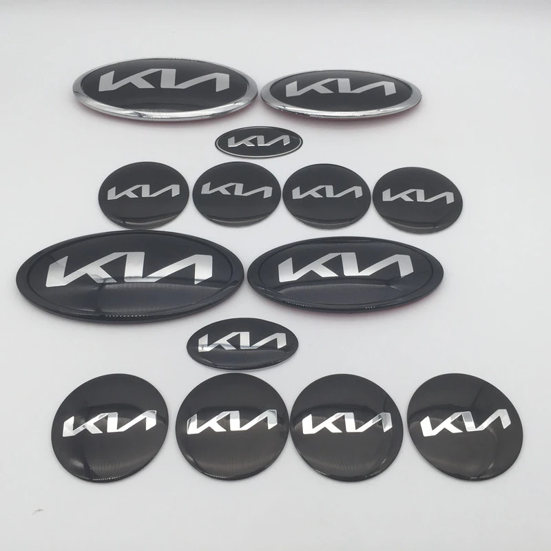 Car Front Rear Trunk Badge Steering Wheel Hubcaps Sticker For Kia K3 K2