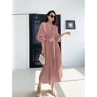 New-Hepburn-Vintage-Women-s-Loose-Dresses-Spring-High-End-Stand-Collar-Casual-Lace-Up-Midi.jpg