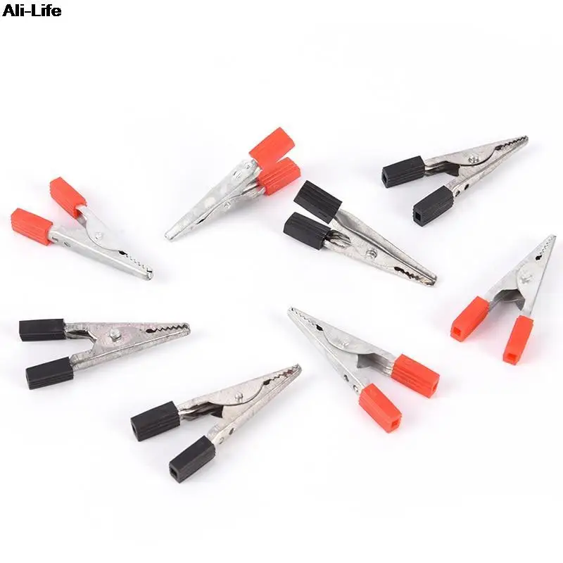 Electrical Tool Alligator Clips Battery Clip Crocodile Car Caravan Van Battery Test Lead Clips 10pcs 45mm