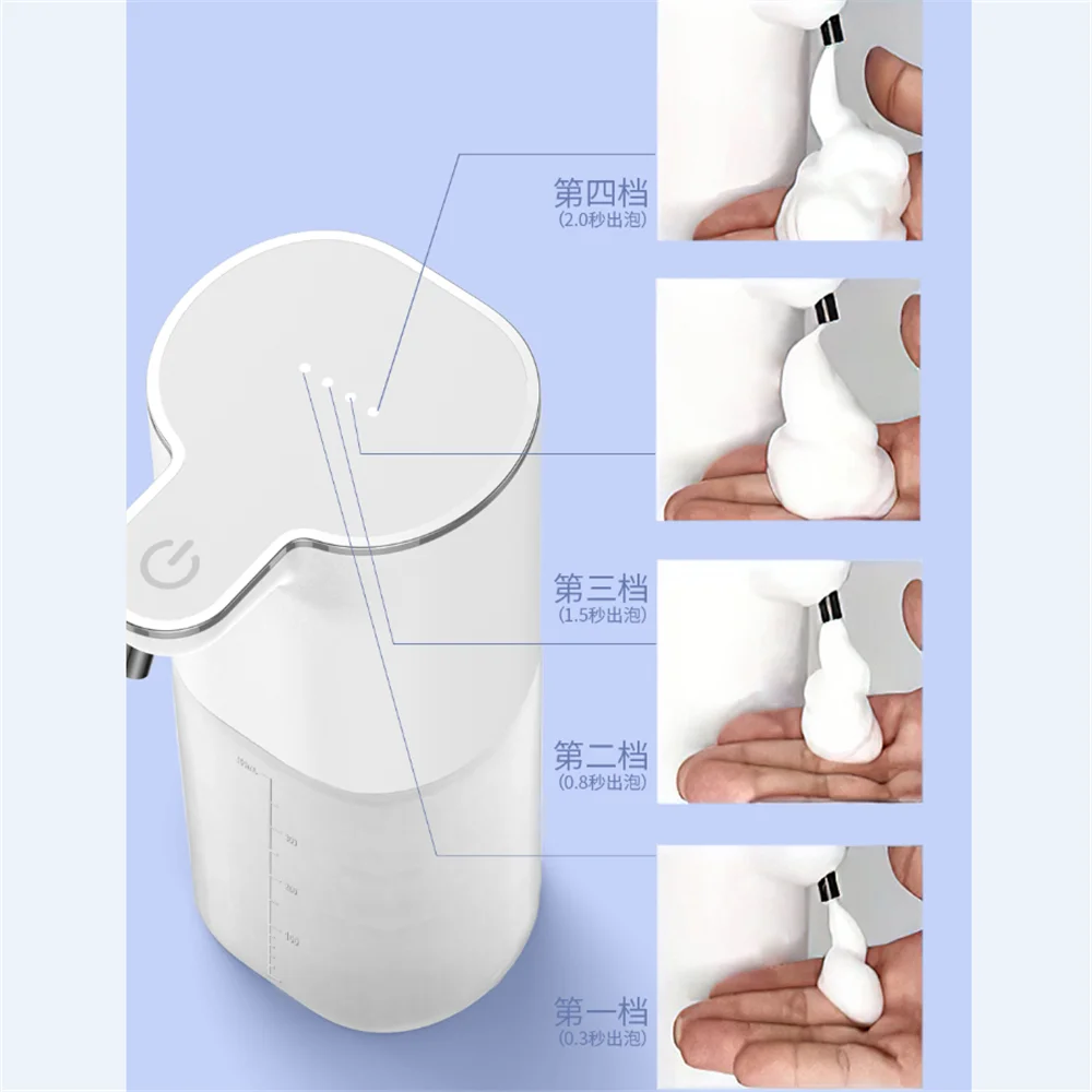 

USB Charging Automatic Foam Soap Dispenser Auto Induction Touchless Hand Washer Smart Sensor Liquid Foaming Machine for Bathroom