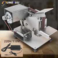 TUNGFULL Mini Belt Grinding Machine Tool Sharpening Machine Sanding Grinding Electric Sander Home Diy Polisher Machine 1