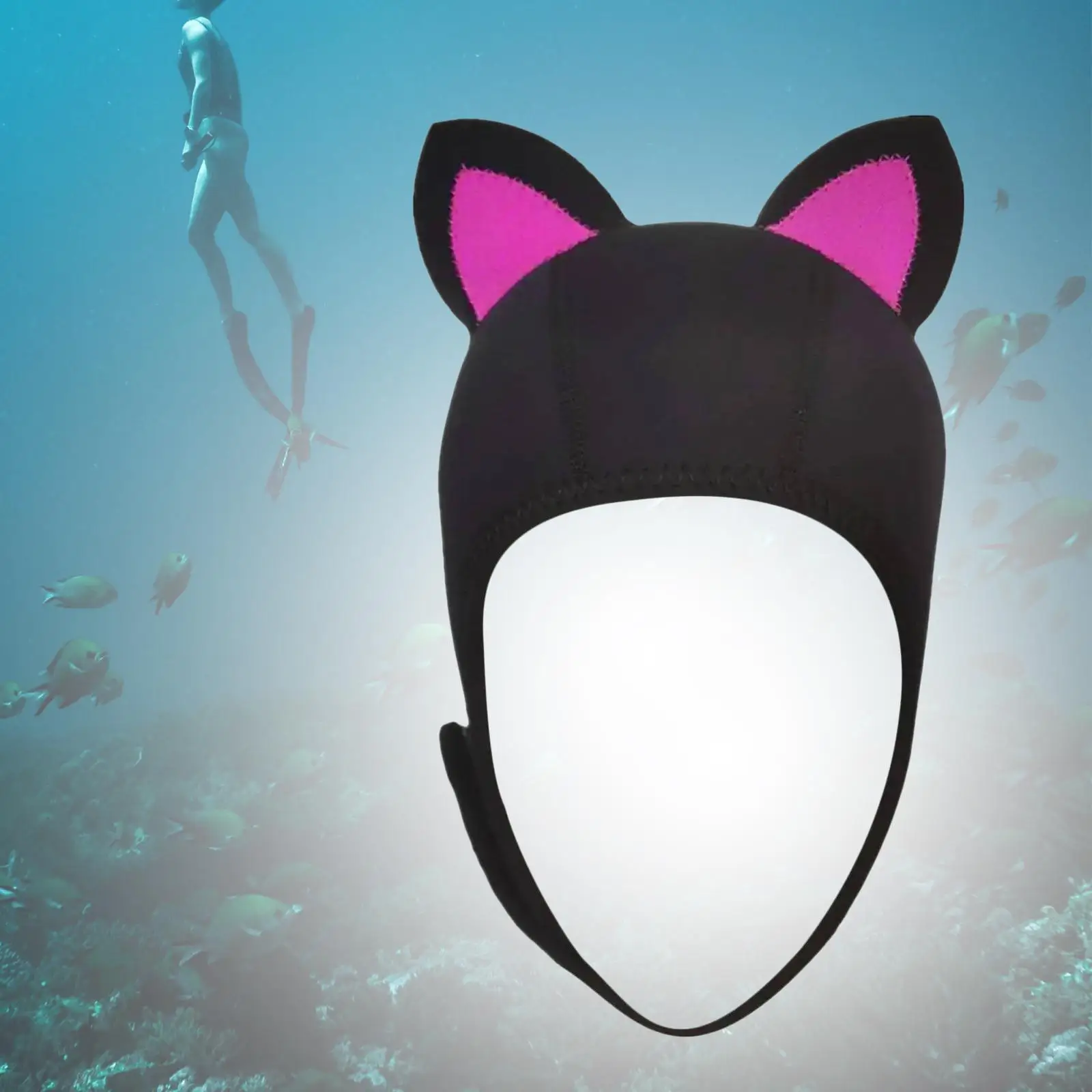 Cat Ears Scuba Diving Hood 3mm Neoprene Hood for Sailing Snorkeling Kayaking