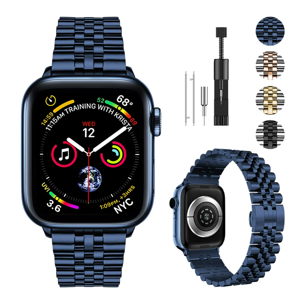 

Metal Strap for Apple Watch ultra band 49mm 45mm 41mm 44mm 40mm 42mm 38mm Wristband iWatch Series 8 7 6 5 4 3 SE 44 40 mm Strap