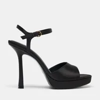 Sexy Platform High Heels Women Silk Peep Toe Ankle Strap Sandals for Women Balck Mature Fashion Designer Party Dress Shoes - Image 2