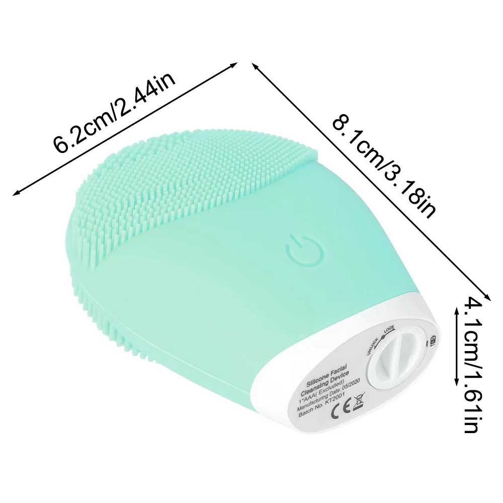 Electric Silicone Facial Cleanser Massager Skincare Massage Tool Beauty Machine Vibration Cleaning Of Pores Self Provided Batter 5