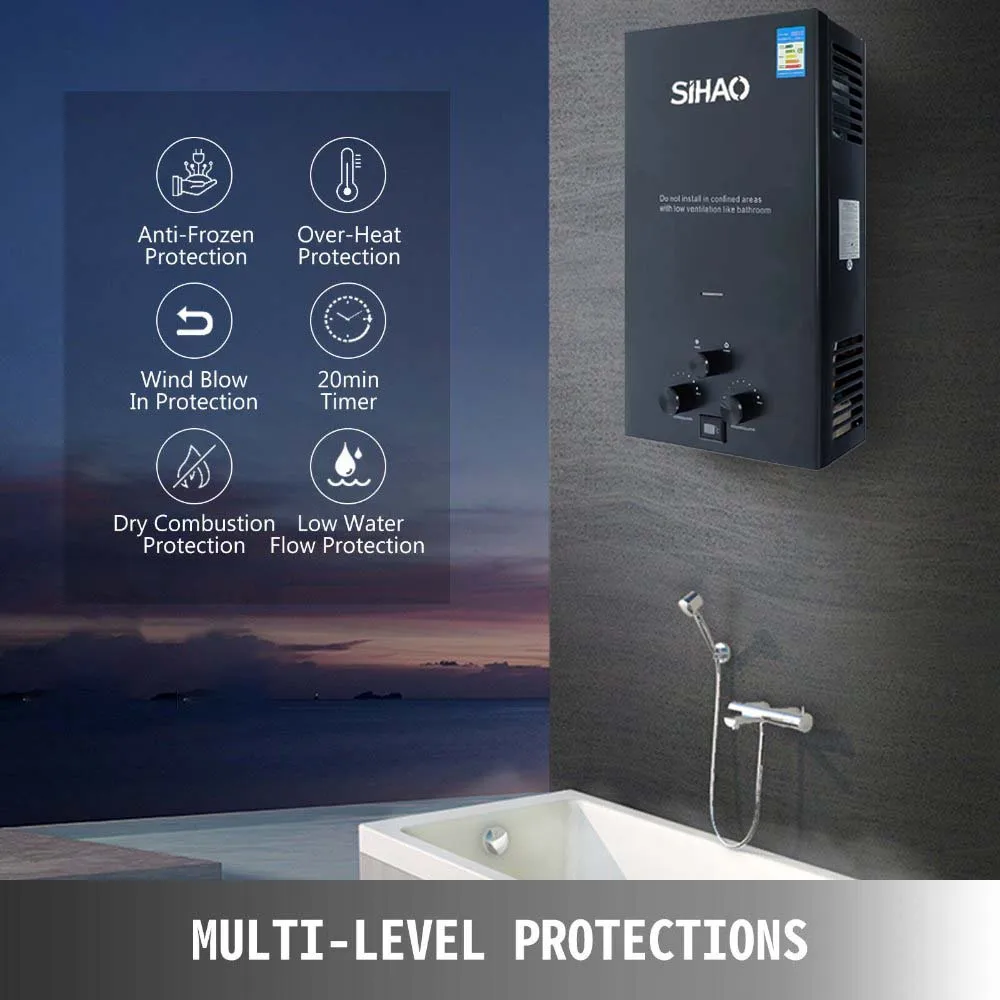 SIHAO 6L Hot Water Heater Instant Shower Water Heater Gas Bathroom Wall  Heaters Induction Hot Water Heater - AliExpress