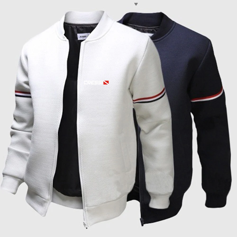 

New Scuba Dive Cressi Men Long Sleeves Flight Jackets Popular Outdoor High Quality Fashionable Zipper Cardigan Man Sportswear