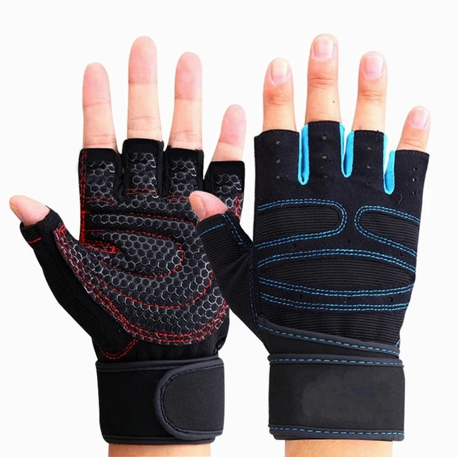 Guantes de gimnasio para hombre y mujer, manoplas de Fitness para  levantamiento de pesas, entrenamiento de