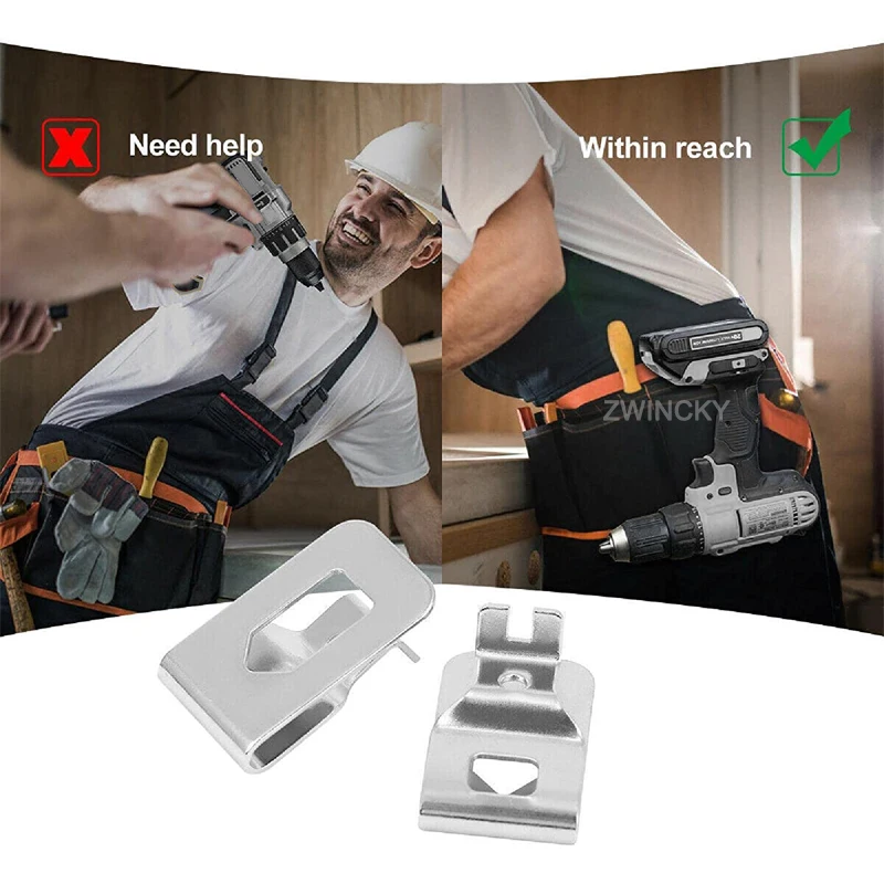 Universal Tool Waist Belt Clip Hook for Cordless Drills and Impact Drivers