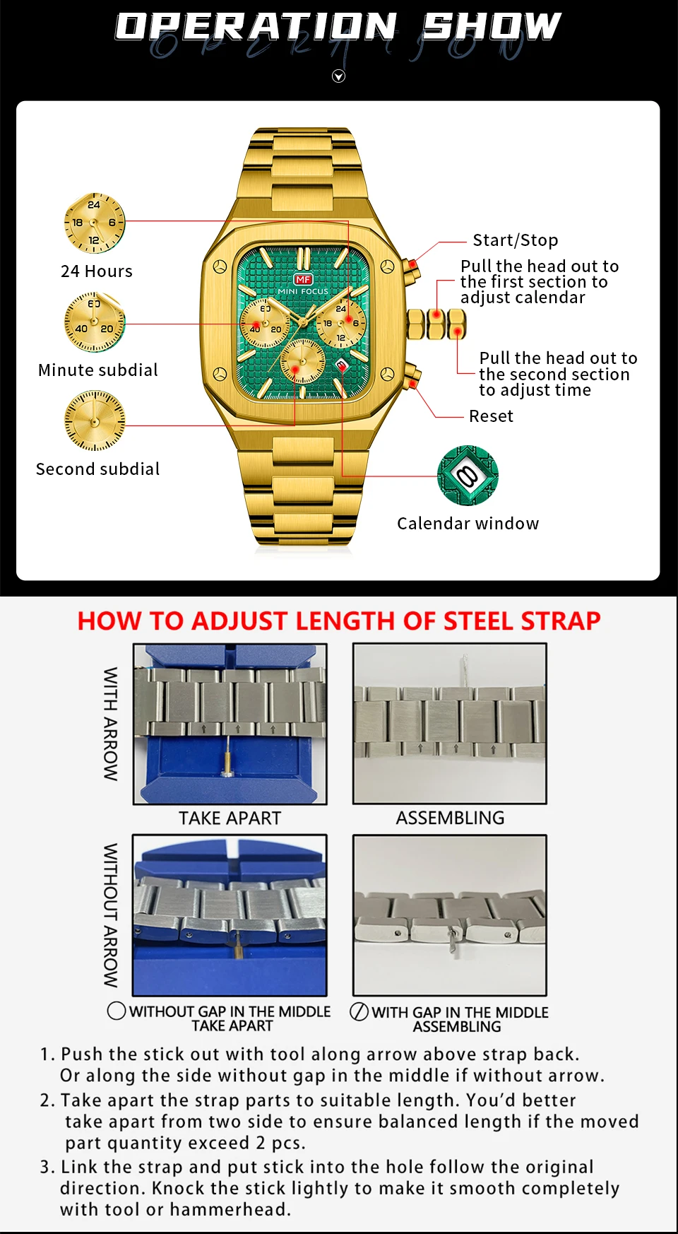 MINI FOCUS Quartz Watch for Men Waterproof_voghion.com