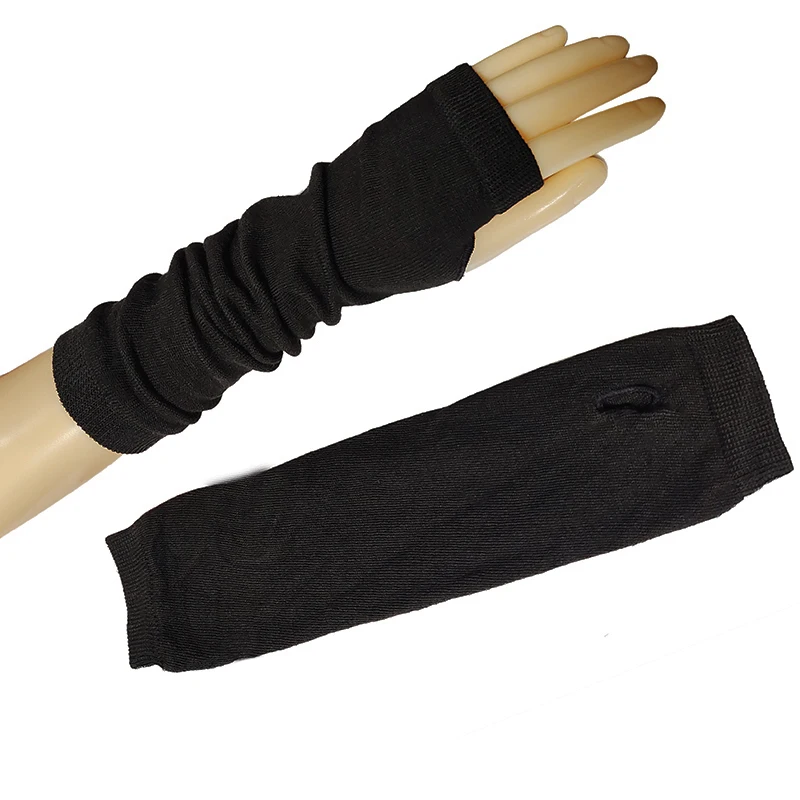☆韓国の人気☆【PARTIMENTO】☆RIBBED KNIT LONG GLOVE.S☆ INS Spring Summer Sports Long Fire Ninja Knitted Gloves Emo