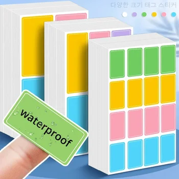 Adesivi assortiti autoadesivi colorati impermeabili Etichette adesive rimovibili Etichetta con nome Bottiglia File Documenti Materiale scolastico