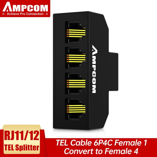 Répartiteur Rj45 4 En 1, Connecteur Réseau Ethernet Lan, Câble Adaptateur  D'extension, Convertisseur De Téléphone Rj11, Séparateur De Ligne - Plug &  Connecteurs - AliExpress