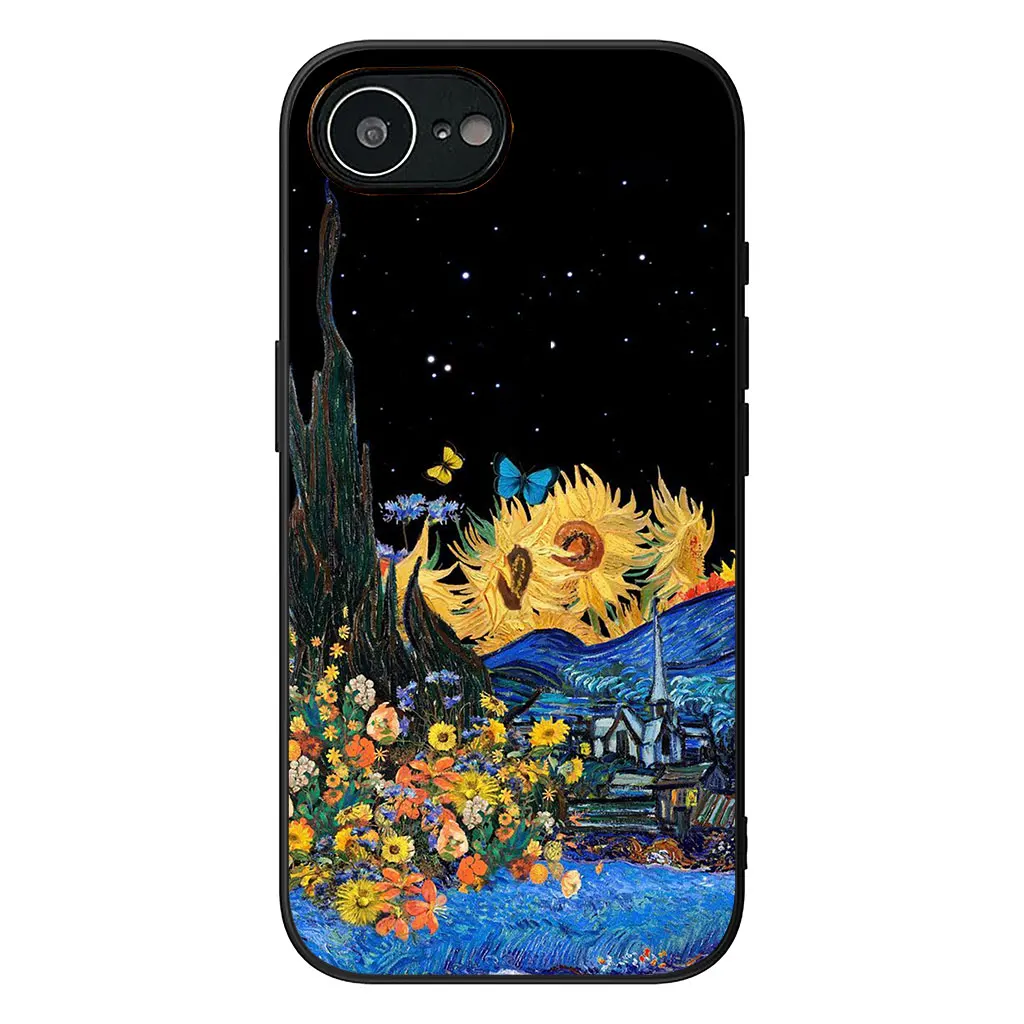 Starry Night Van Gogh Sky Art Design - Soft Phone Case Cover