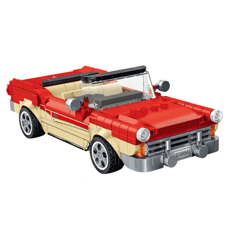 

2022 Новая серия чемпионов MOC Speed Красный винтажный автомобиль знаменитый суперкар гоночный автомобиль Спорт строительные блоки кирпичи наборы классическая модель