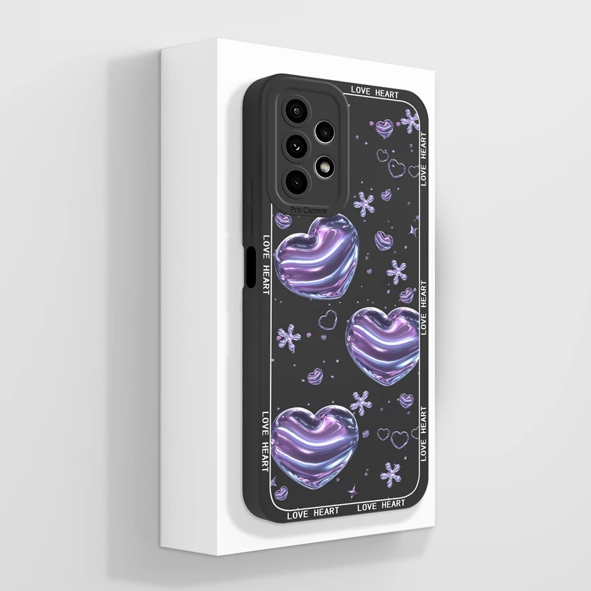 Beautiful Plant Flower Design Liquid Silicone Shockproof Cellphone Case w/ Screen Protector