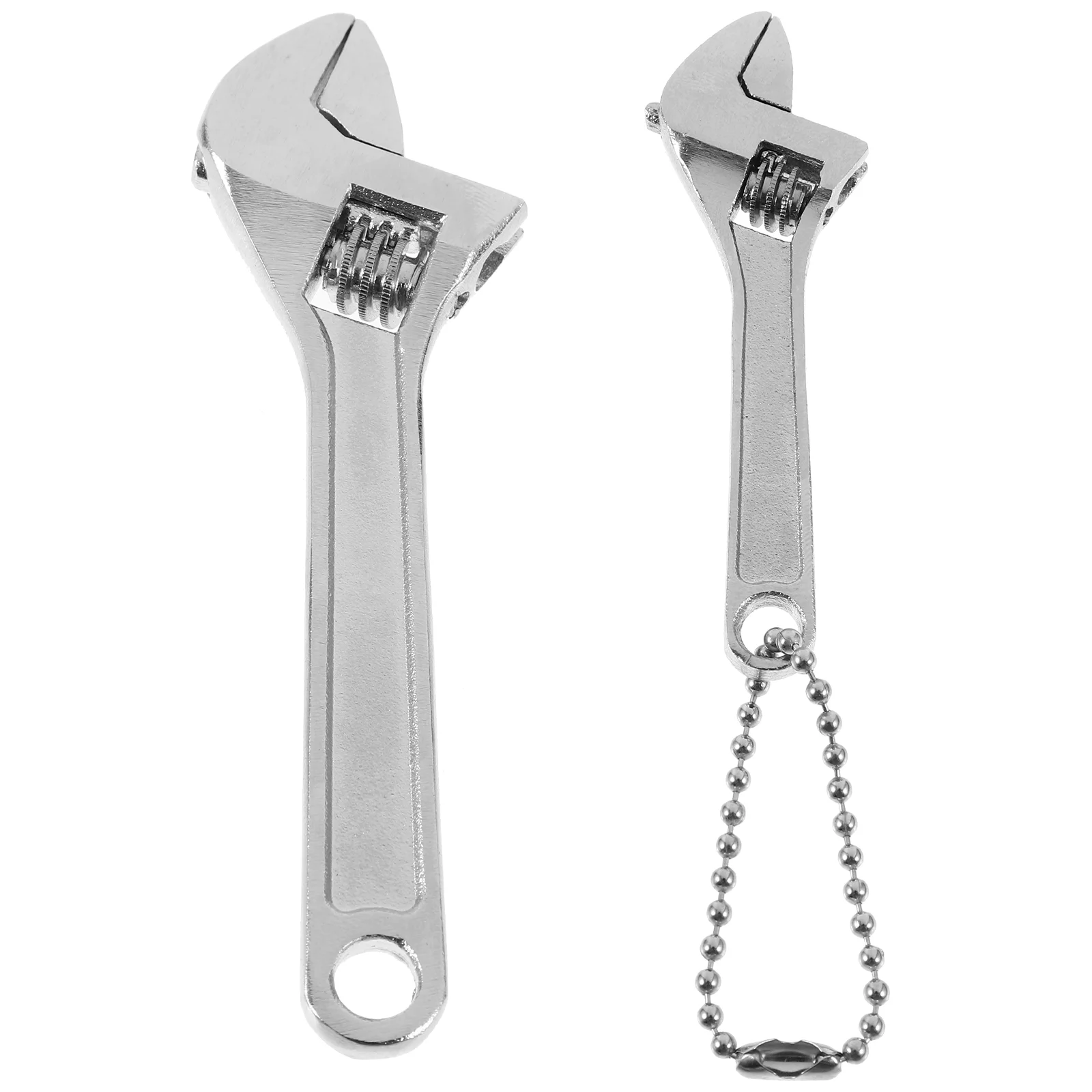 

2 Pcs Manual Wrench Adjustable Hand Black Spanner Steel Multifunctional Bathroom