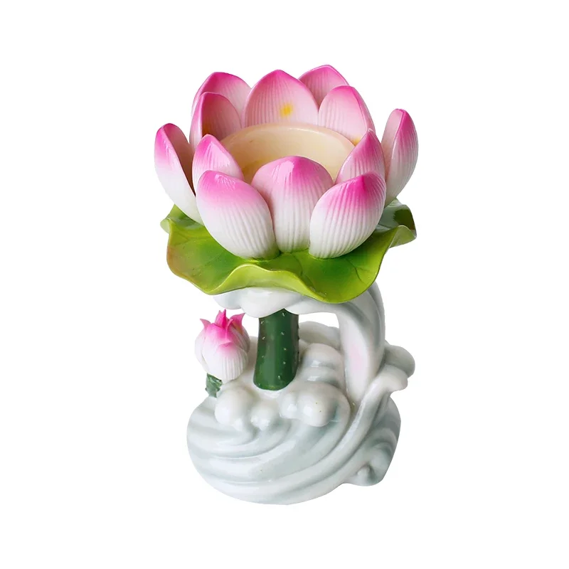 Ceramic Lotus Candlestick - clHouse & Home