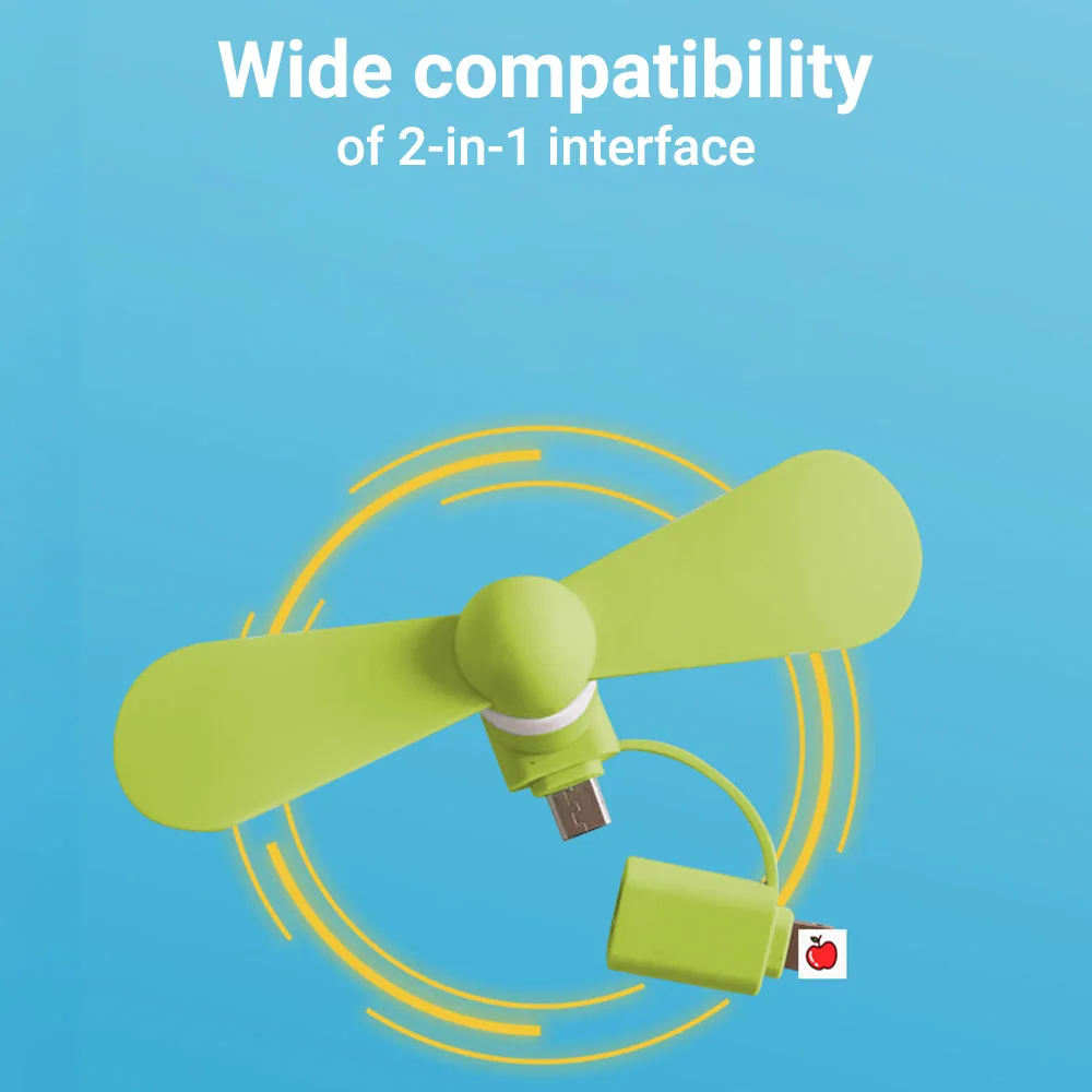 창의적인 미니 휴대용 마이크로 USB 팬 5V 1W 휴대폰 USB 가젯 팬 테스터 타입-C 안드로이드 휴대폰 쿨러 액세서리