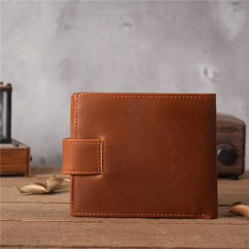 Premium Leather Men's Wallet with Multiple Card Slots and Coin Pocket