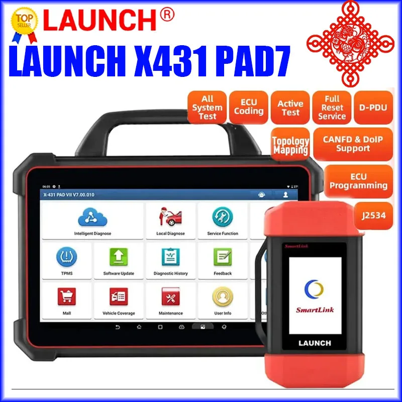 

Диагностические инструменты LAUNCH X431 PAD 7 VII PAD7 PADVII, Автомобильный сканер Smartlink J2534, Автоматическая диагностика, онлайн Программирование OBD