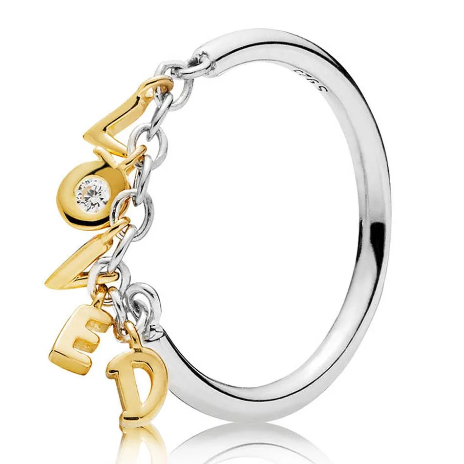 

Женское кольцо из серебра 925 пробы, со сверкающим шрифтом